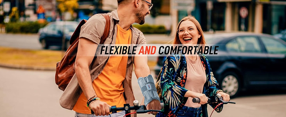 flexible and comfortable wrist support brace 2 pack gray for daily use