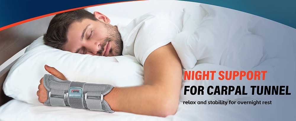 night support for carpal tunnel wrist brace 2 pack gray for overnight rest