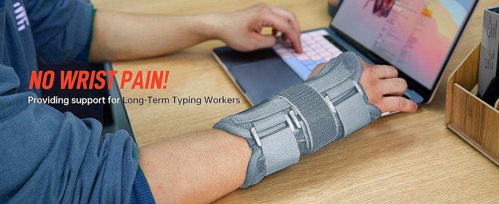 wrist brace for typing workers carpal tunnel relief 2 pack gray ergonomic wrist support