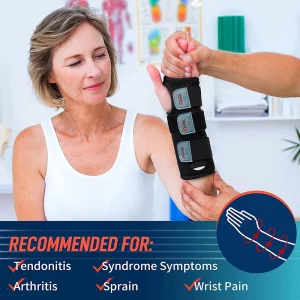 Wrist brace recommended for tendonitis, arthritis, sprain and wrist pain – black